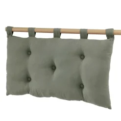 EMINZA Tête de lit coussin gaze de coton (80 x 50 cm) Gaïa Vert romarin Outlet