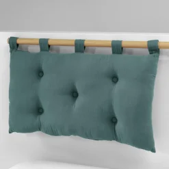 EMINZA Tête de lit coussin gaze de coton (80 x 50 cm) Gaïa Bleu canard Outlet