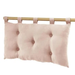 EMINZA Tête de lit coussin gaze de coton (80 x 50 cm) Gaïa Rose poudré Outlet