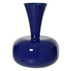 #N/A Vase en métal émaillé fait main (H23 cm) Cléa roi brillant Bleu Discount