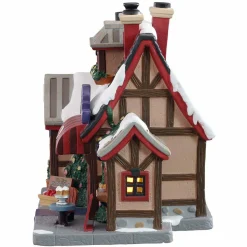 LEMAX Village de Noël à piles lumineux Le Crêpe Café Outlet