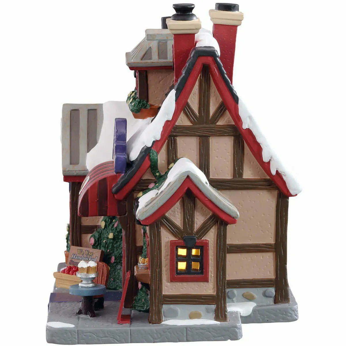 LEMAX Village de Noël à piles lumineux Le Crêpe Café Outlet