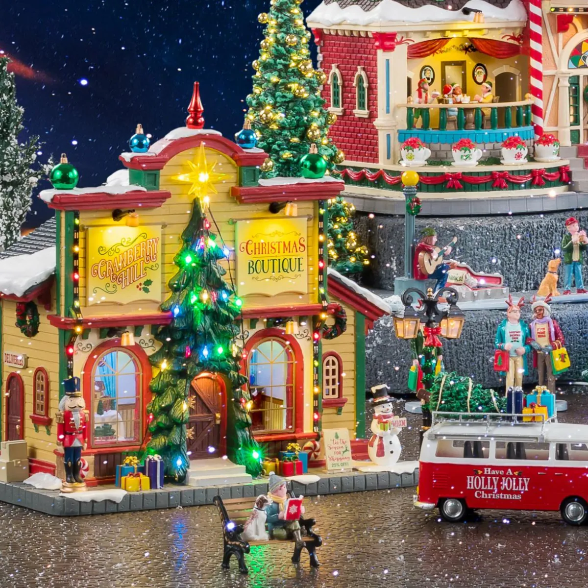 LEMAX Village de Noël à piles lumineux Boutique de Cranberry Hill Sale
