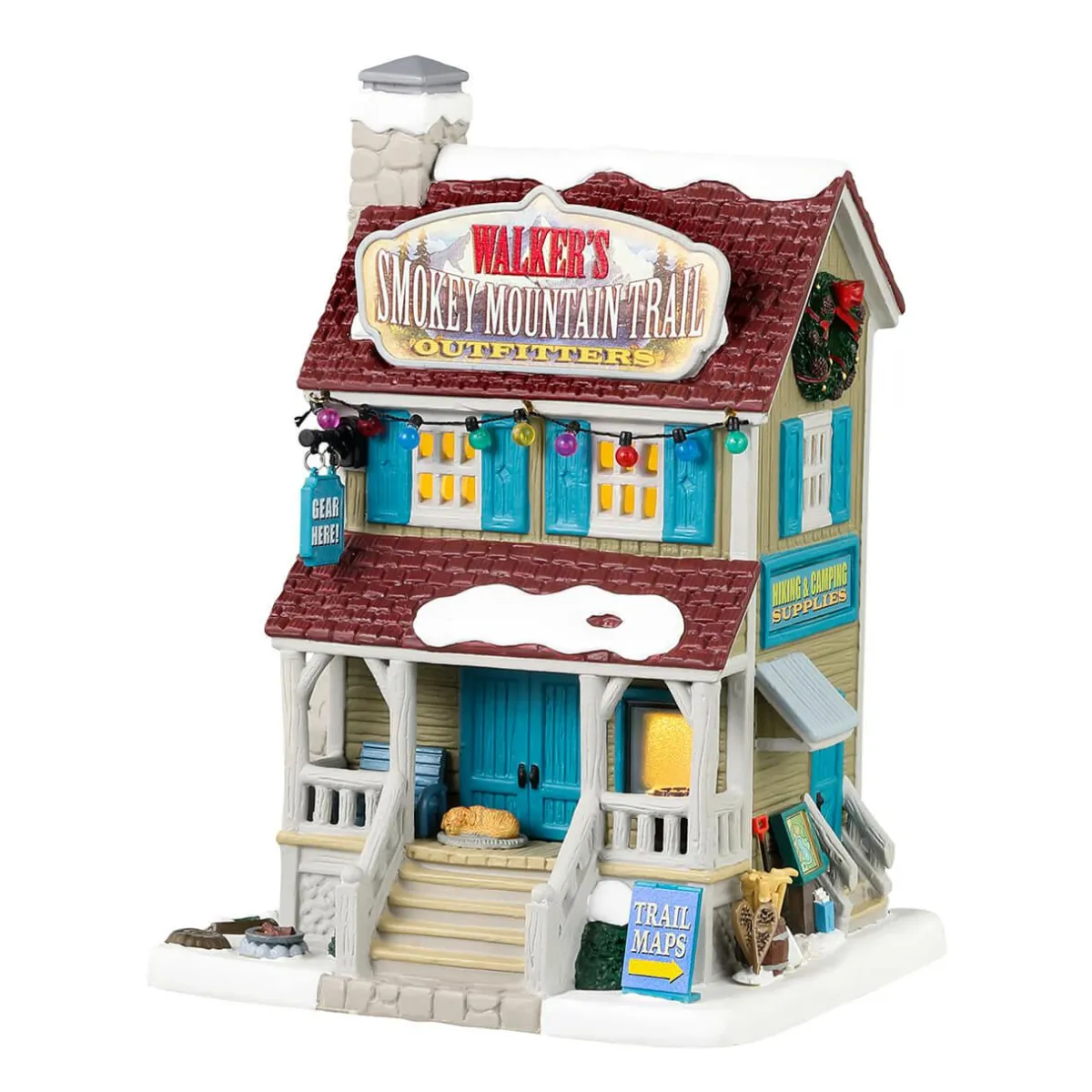 LEMAX Village de Noël à piles lumineux Boutique des randonneurs Outlet