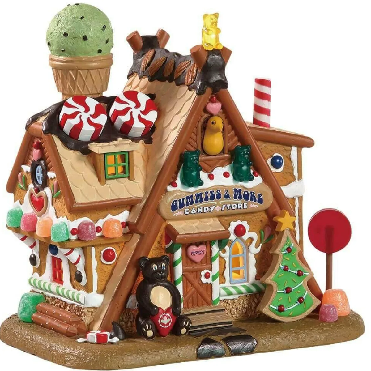 LEMAX Village de Noël à piles lumineux Confiserie Best