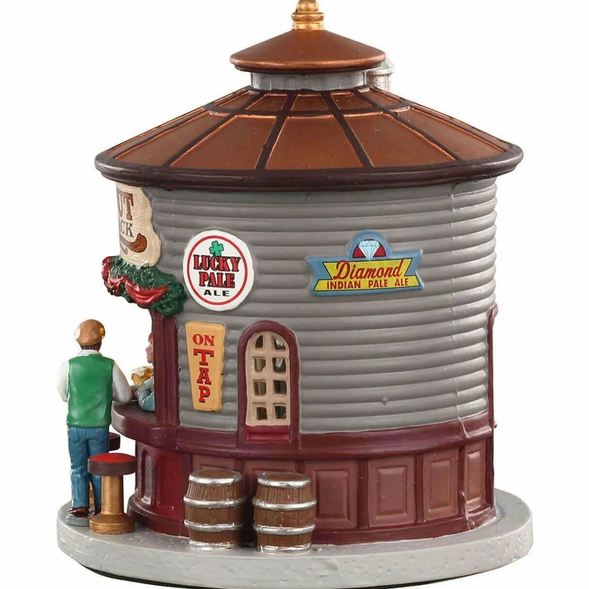 LEMAX Village de Noël à piles lumineux Le kiosque Stout Shack