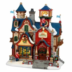 LEMAX Village de Noël à piles lumineux Ecole de la fabrique de jouet
