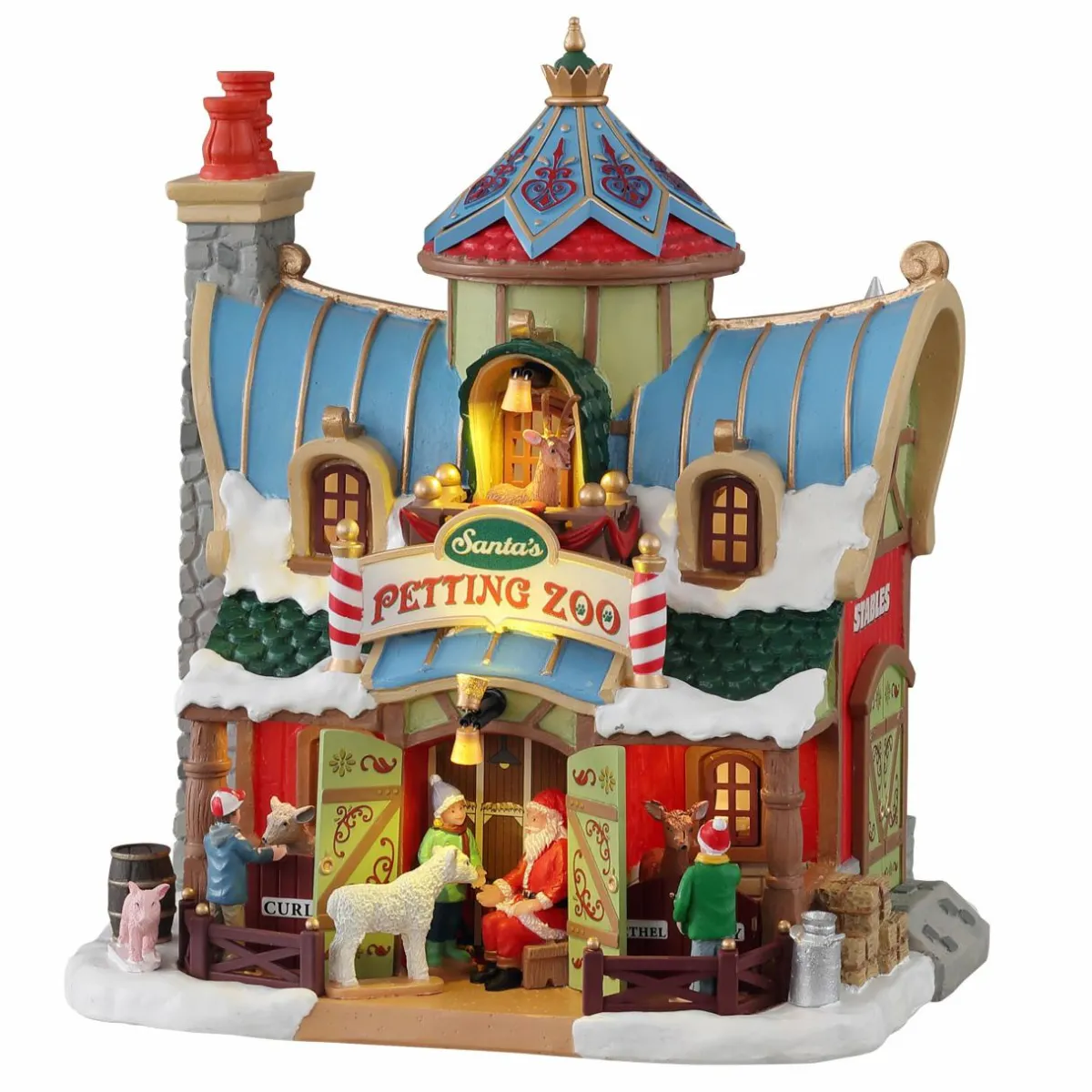 LEMAX Village de Noël à piles lumineux Zoo pour enfants Hot