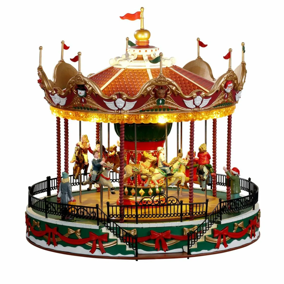 LEMAX Village de Noël lumineux, musical et en mouvement Carrousel Online