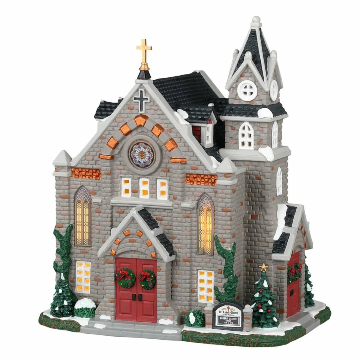 LEMAX Village de Noël lumineux Eglise St Luke Sale