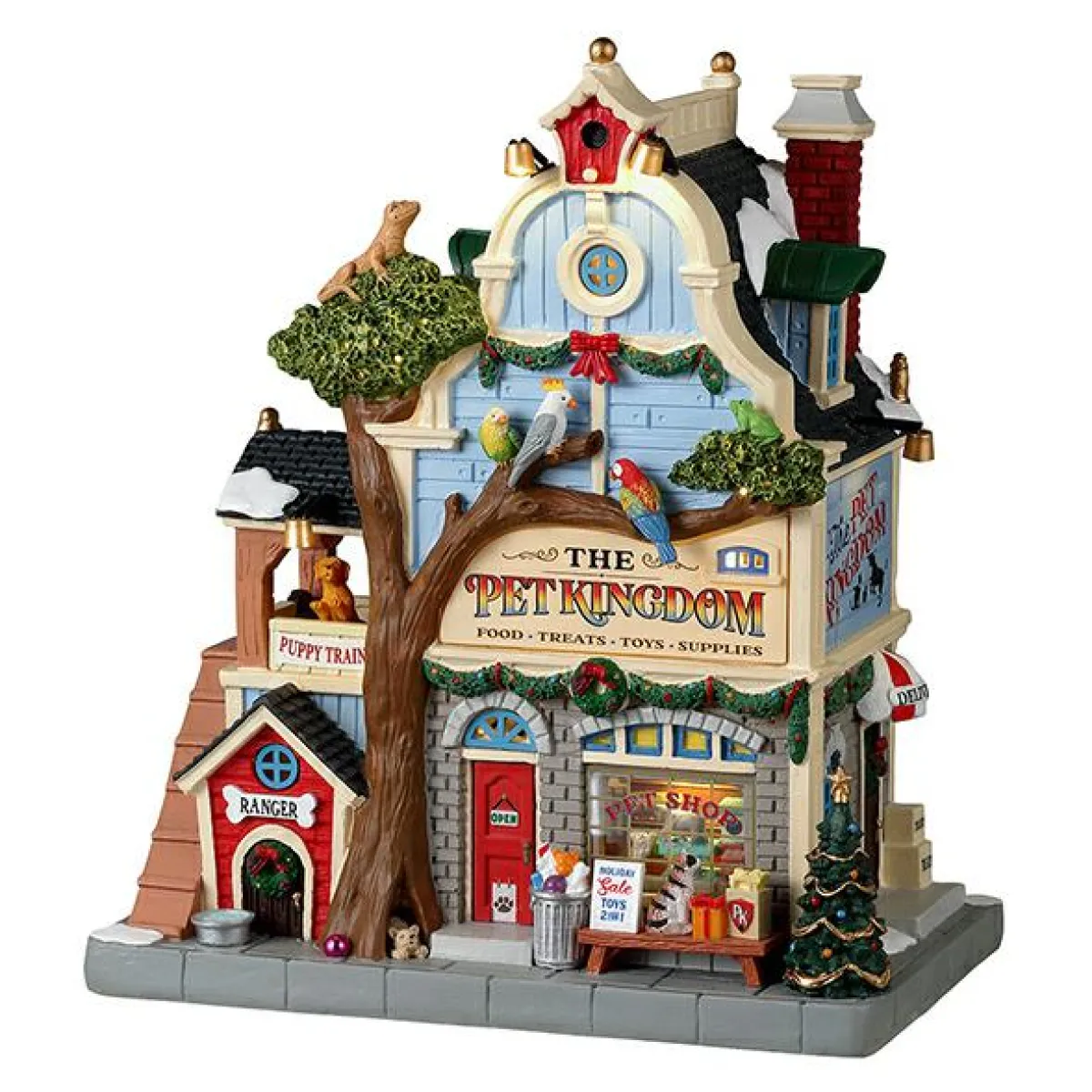 LEMAX Village de Noël lumineux à piles Le Royaume des animaux New