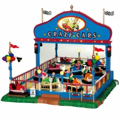 LEMAX Village de Noël lumineux et en mouvement Crazy Cars Outlet
