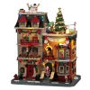 LEMAX Village de Noël lumineux, musical et animé Fête du Père Noël sur les toits New