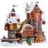 LEMAX Village de Noël lumineux, musical et en mouvement Fabrique des jouets des Elfes Hot