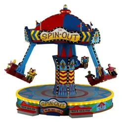 LEMAX Village de Noël lumineux, musical et animé Manège le Spin Out Hot