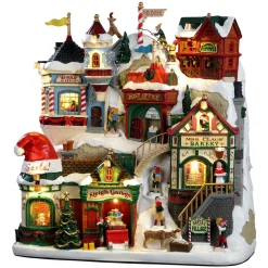 LEMAX Village de Noël lumineux Le village du Père Noël Clearance
