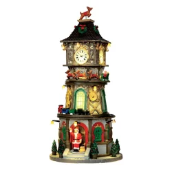 LEMAX Village de Noël lumineux, musical et animé Christmas Clock Tower New