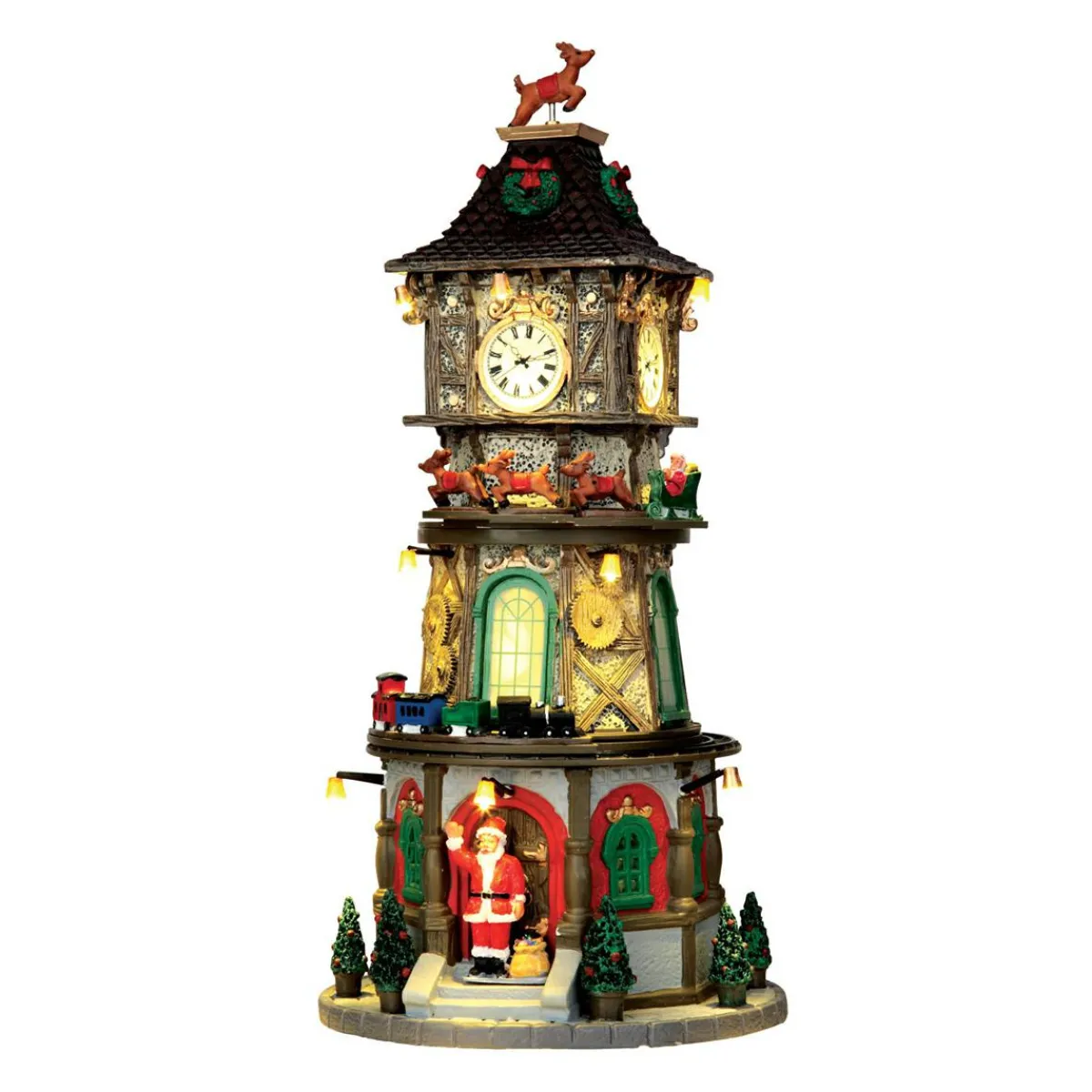 LEMAX Village de Noël lumineux, musical et animé Christmas Clock Tower New