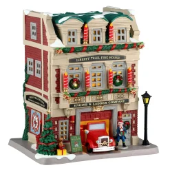LEMAX Village de Noël lumineux Caserne de pompiers de Liberty Trail