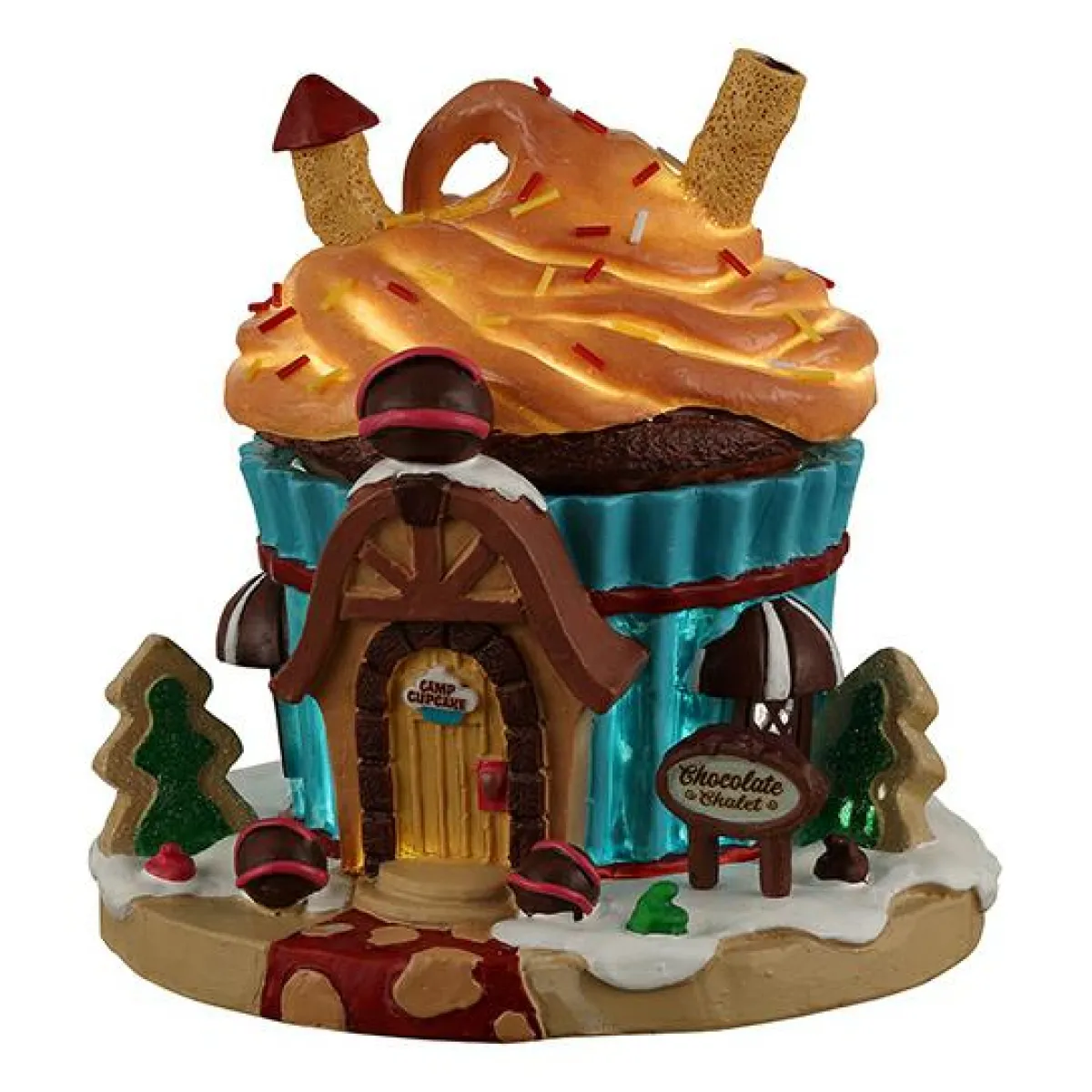 LEMAX Village de Noël lumineux à piles Chalet en chocolat New