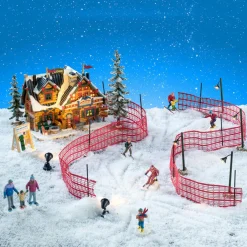 LEMAX Village de Noël lumineux Ensemble complet Chalet d'après-Ski Hot
