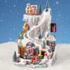 KAEMINGK Village de Noël lumineux et musical à piles Glaçons colorés et illuminés Discount