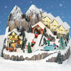 KAEMINGK Village de Noël lumineux et musical Chalets en montagne Best