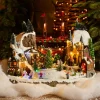 KAEMINGK Village de Noël lumineux et musical Ville festive et Chemin de fer Discount
