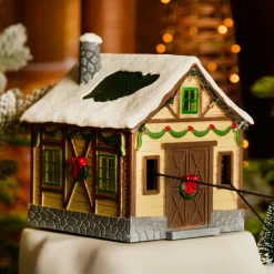 KAEMINGK Village de Noël lumineux, musical et animé Télépherique New