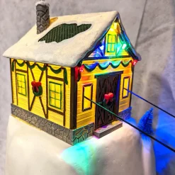 KAEMINGK Village de Noël lumineux, musical et animé Télépherique New