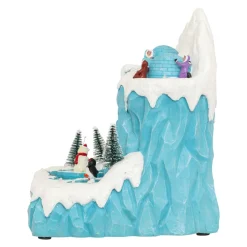 JJA Village de Noël musical et animé (H26 cm) Banquise des pingouins Bleu Clearance