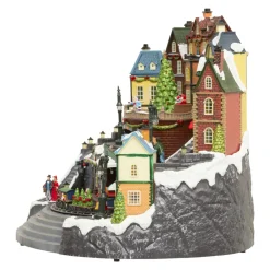 JJA Village de Noël musical et animé (H37 cm) Grande gare Multicolore Online