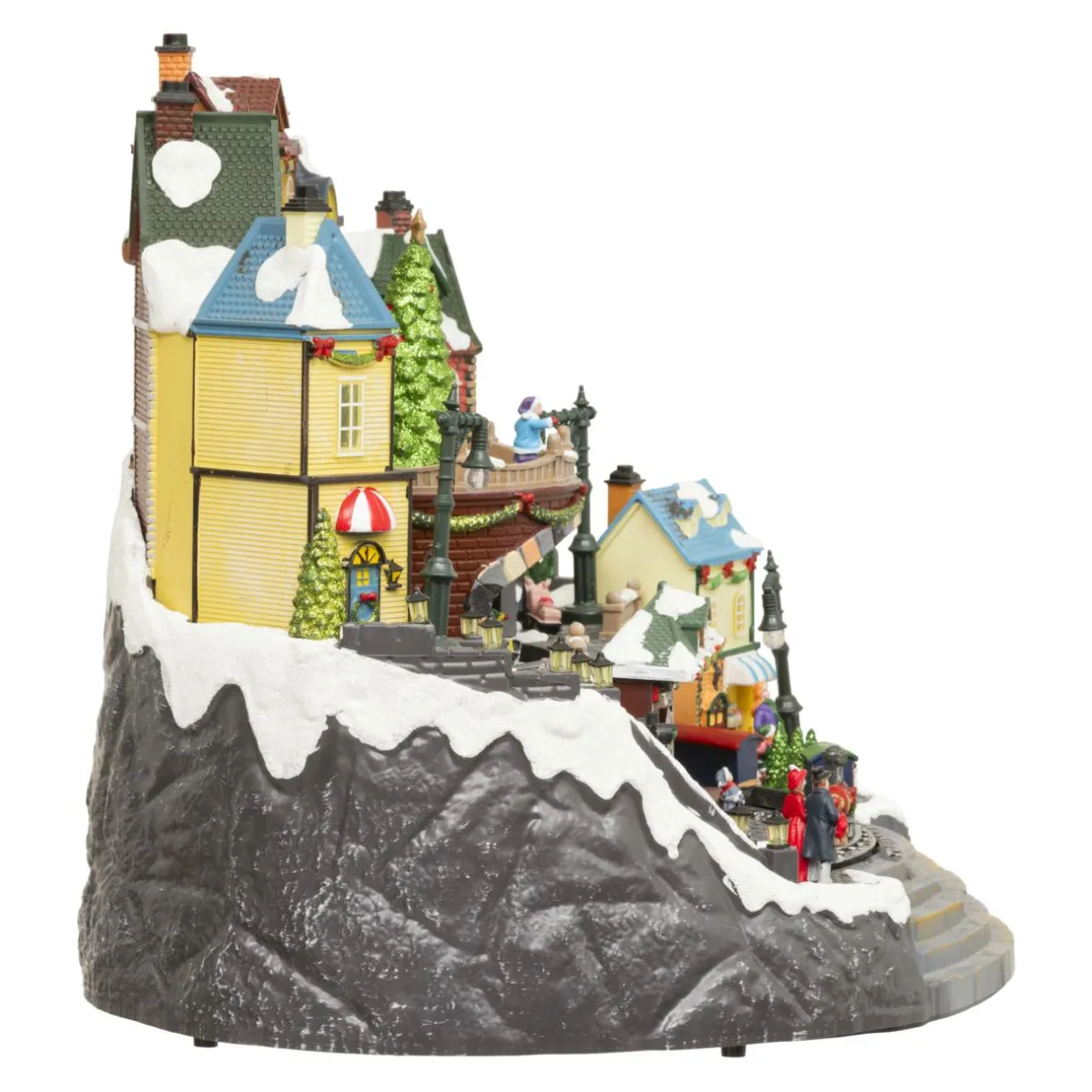 JJA Village de Noël musical et animé (H37 cm) Grande gare Multicolore Online