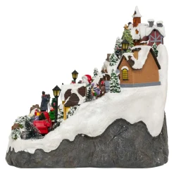 JJA Village de Noël musical et animé (H32 cm) Village en fête Multicolore Best