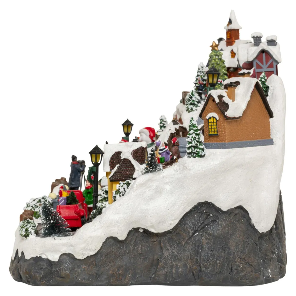 JJA Village de Noël musical et animé (H32 cm) Village en fête Multicolore Best
