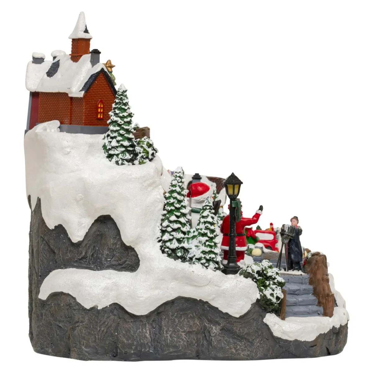 JJA Village de Noël musical et animé (H32 cm) Village en fête Multicolore Best