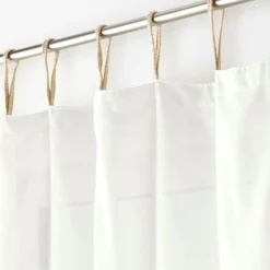 DOUCEUR D'INTERIEUR Voilage à passants coton (140 x 240 cm) Belani Blanc Sale