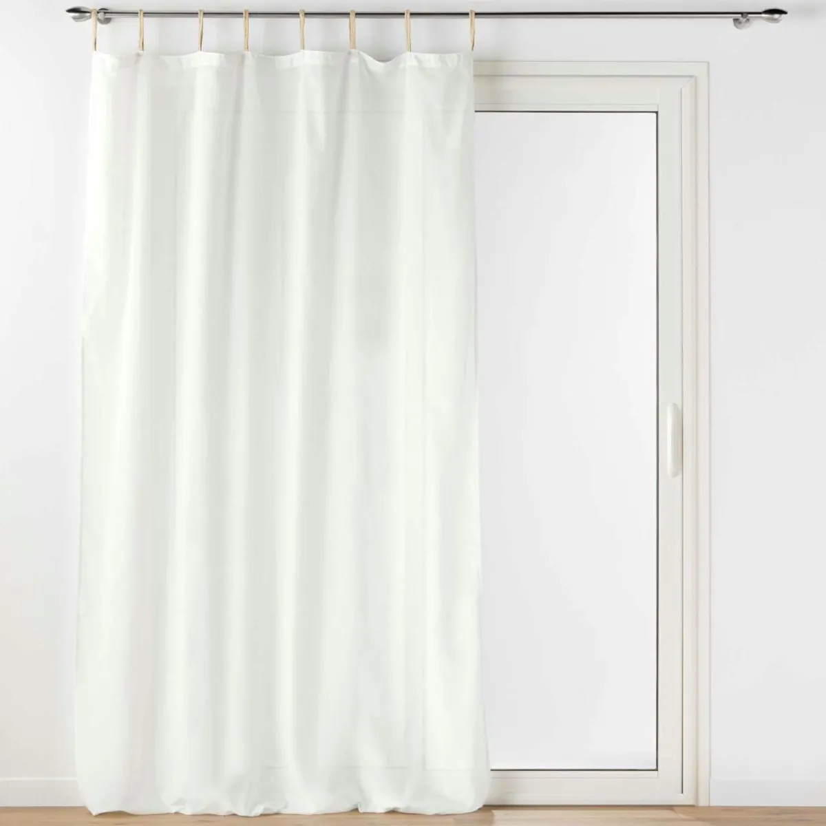 DOUCEUR D'INTERIEUR Voilage à passants coton (140 x 240 cm) Belani Blanc Sale