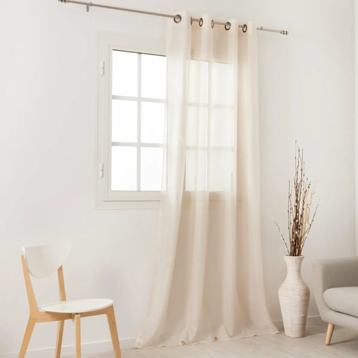 LINDER Voilage (145 x 240 cm) Givrée Beige Hot