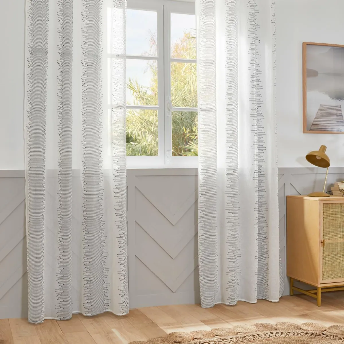 ATMOSPHERA Voilage (140 x 240 cm) Liah Blanc Outlet