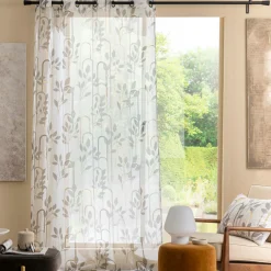 douceur d'intu017drieur Voilage (140 x 280 cm) Roseris Gris