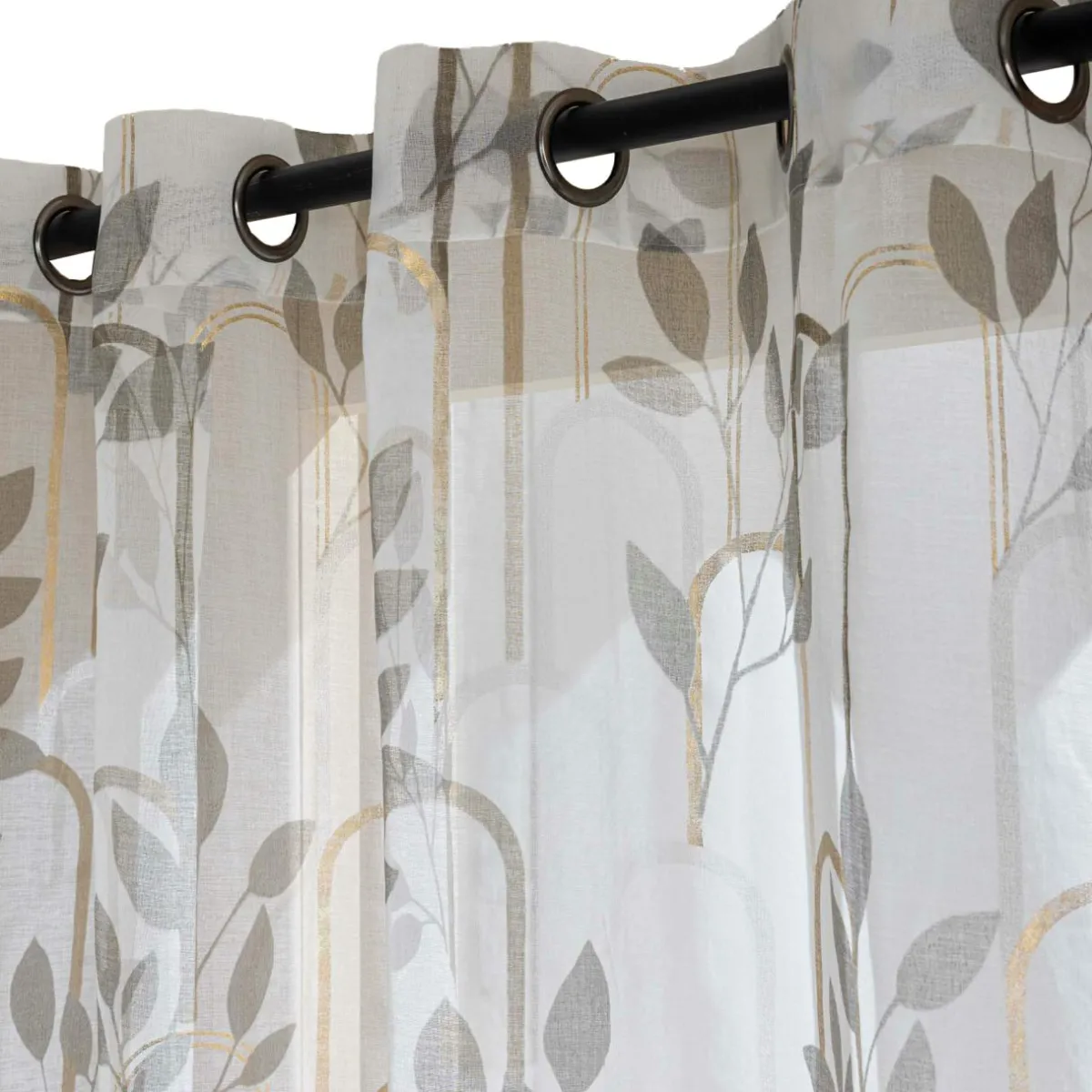 douceur d'intu017drieur Voilage (140 x 280 cm) Roseris Gris