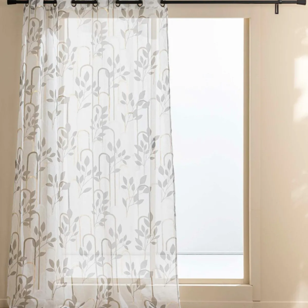 douceur d'intu017drieur Voilage (140 x 280 cm) Roseris Gris