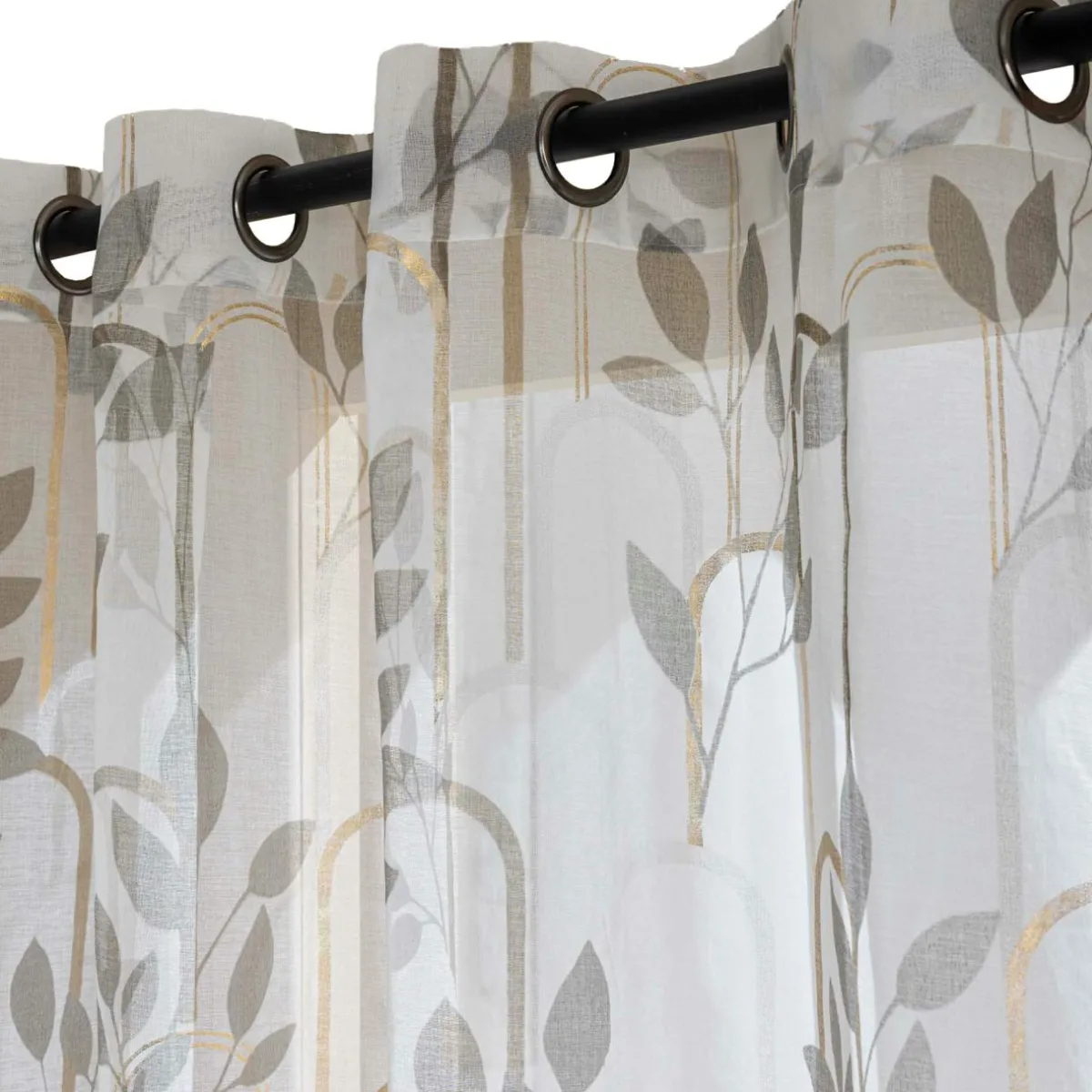 douceur d'intu017drieur Voilage (140 x 240 cm) Roseris Gris