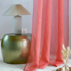 STOF Voilage (135 x 260 cm) Stacy Rouge marsala Rouge brun