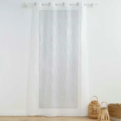 DOUCEUR D'INTERIEUR Voilage brodé (140 x 240 cm) Galactée Blanc