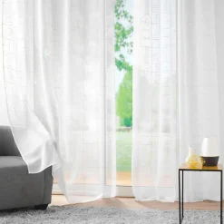 DOUCEUR D'INTERIEUR Voilage brodé œillets (140 x 240 cm) Odessa Or Discount