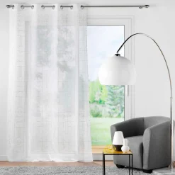 DOUCEUR D'INTERIEUR Voilage brodé œillets (140 x 240 cm) Odessa Or Discount