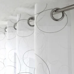 ENJOY HOME Voilage brodé œillets (140 x 240 cm) Galet Gris Discount