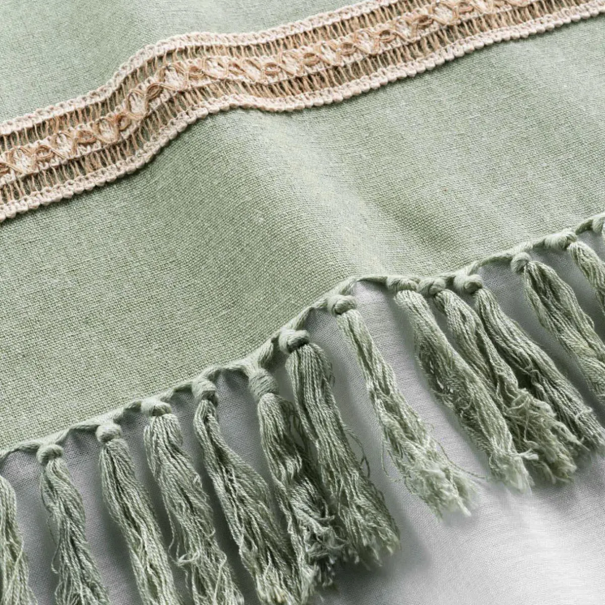 DOUCEUR D'INTERIEUR Voilage coton (140 x 240 cm) Janara Vert sauge Hot